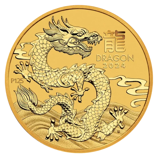 10 oz Lunar III Dragon | Gold | 2024