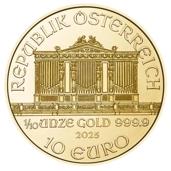 1/10 oz Vienna Philharmonic Gold Coin | 2025