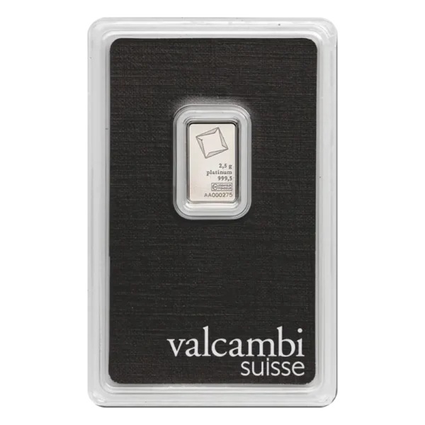 2.5g Platinum Bar | Valcambi