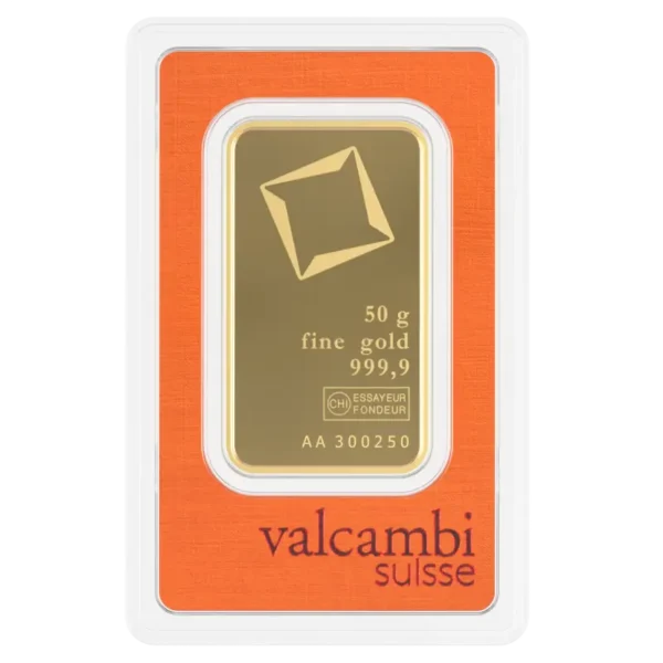 50g Gold Bar | Valcambi | Minted