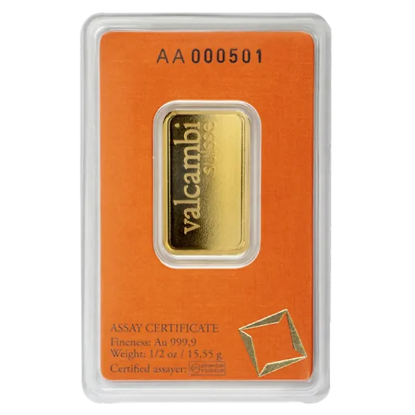 1/2 oz Gold Bar | Valcambi