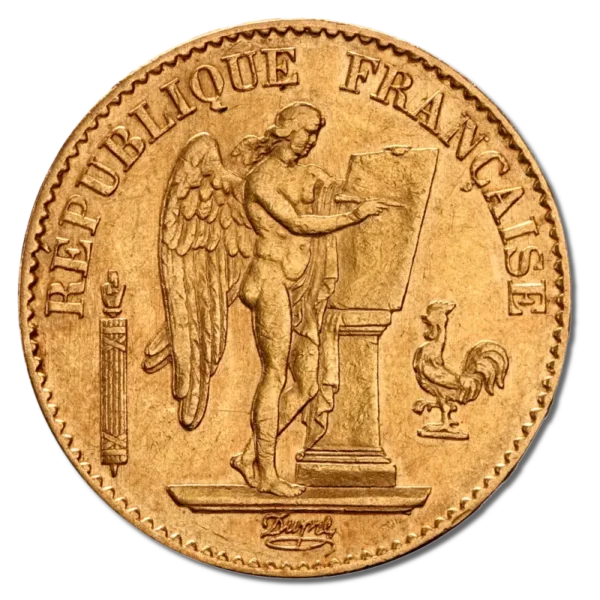 20 French Francs Angel (Génie) 3rd Republic | Gold | 1871-1898