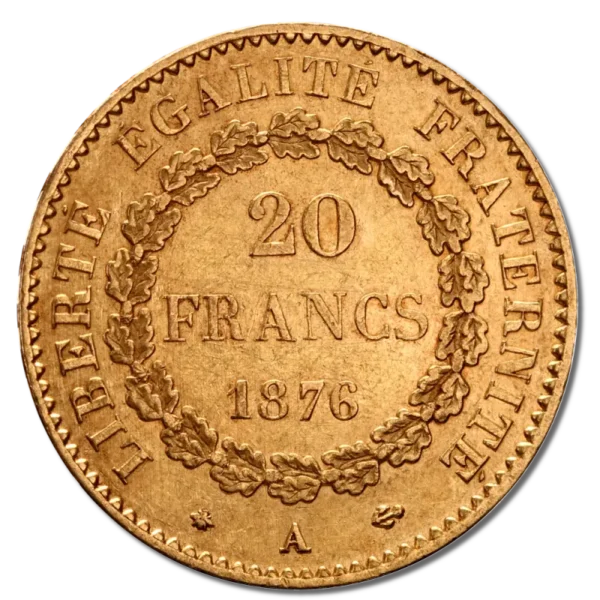 20 French Francs Angel (Génie) 3rd Republic | Gold | 1871-1898